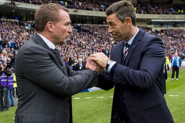 The esteem in which Brendan Rodgers is held contrasts with criticism of Pedro Caixinha. Photograph: Craig Williamson/SNS