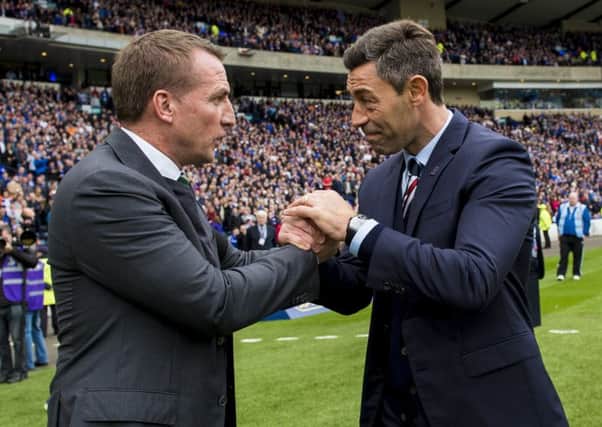 The esteem in which Brendan Rodgers is held contrasts with criticism of Pedro Caixinha. Photograph: Craig Williamson/SNS