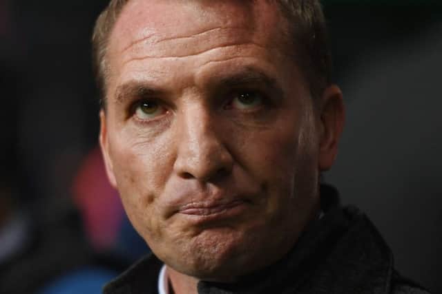 Brendan Rodgers watched his side lose 5-0 to PSG on Tuesday. Picture: Getty