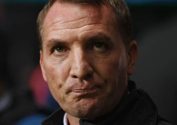 Brendan Rodgers watched his side lose 5-0 to PSG on Tuesday. Picture: Getty