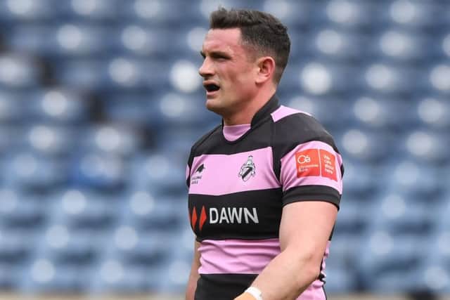 The former Ayr man Ross Curle ran in a try from 50 metres. Picture: Gary Hutchison/SNS