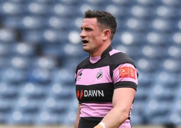 The former Ayr man  Ross Curle ran in a try from 50 metres. Picture: Gary Hutchison/SNS