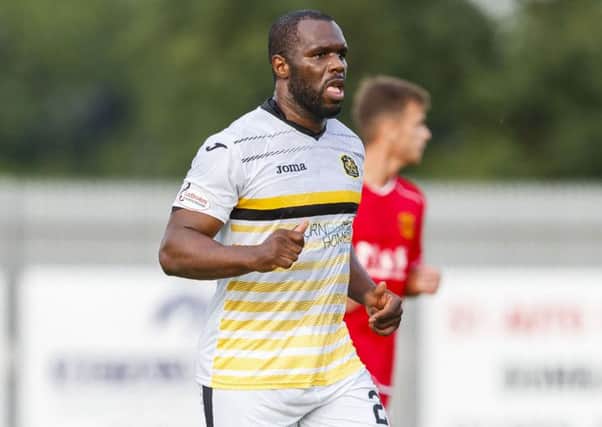 Christian Nade was influential in Dumbarton's victory over Brechin City. Picture: SNS/Roddy Scott