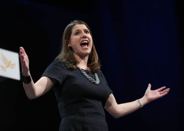 Deputy leader Jo Swinson makes a speech at the Liberal Democrats conference. Picture: PA
