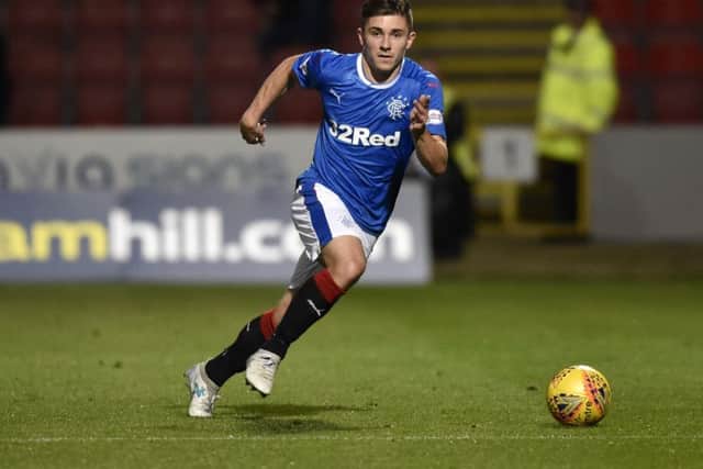 Declan John made an earlier than anticipated debut for Rangers when he was introduced at Partick. Picture: SNS.