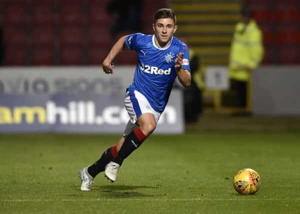 Declan John made an earlier than anticipated debut for Rangers when he was introduced at Partick. Picture: SNS.