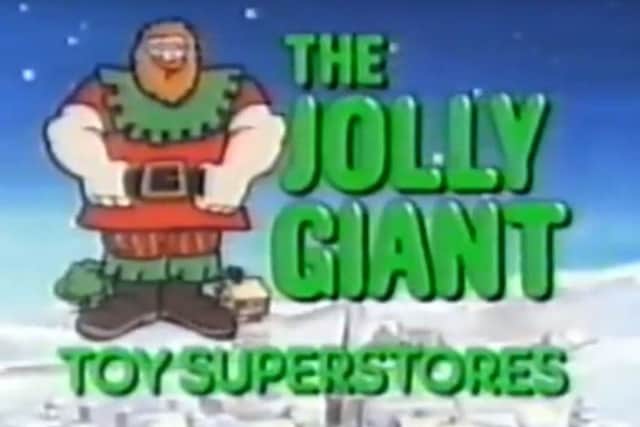 A still from a Jolly Giant Christmas advert from the early 1990s. Picture: Contributed.
