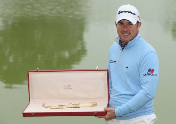 Richie Ramsay shows off the Hassan Trophy after winning the event in Morocco  but that was back in March 2015.