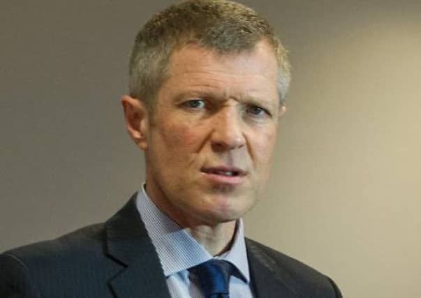 Willie Rennie address delegates at the Lib Dems conference in Bournmouth. Picture: JP