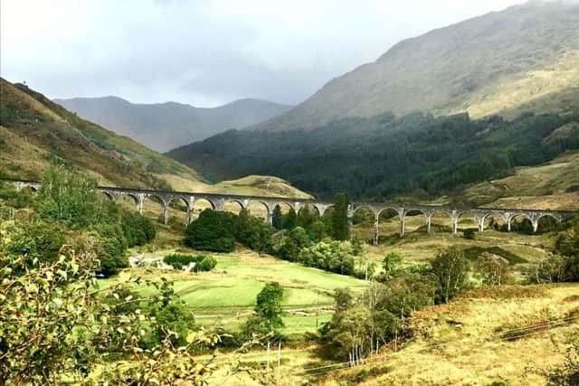 The Glenfinnan Viaduct is famous as the bridge that carries the Hogwarts Express to Hogwarts in Harry Potter (Photo: Louise Rhind-Tutt)