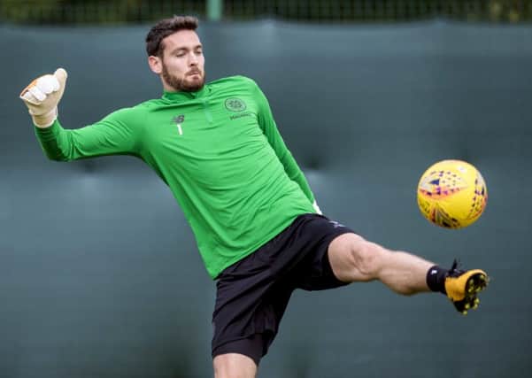 Celtic goalkeeper Craig Gordon in training for the Betfred Cup quarter-final with Dundee. Picture: Craig Williamson/SNS