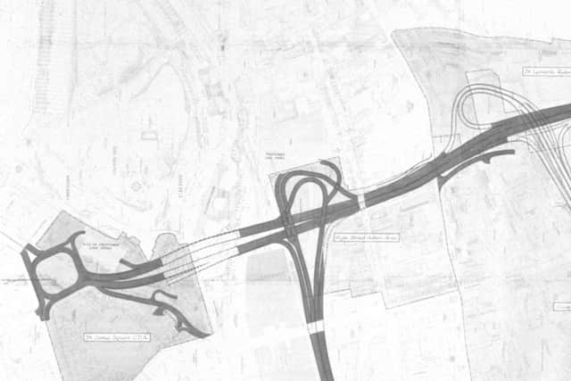 A map showing the eastern section of the proposed inner ring road. Picture: TSPL