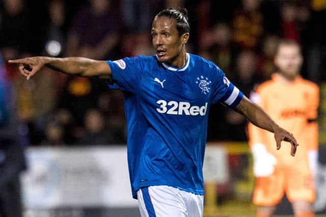 Bruno Alves was taken off with a calf problem. Picture: SNS