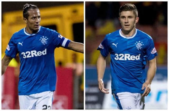 Bruno Alves, left, and Declan John were substituted with injuries in the Betfred Cup win over Partick Thistle. Pictures: SNS Group