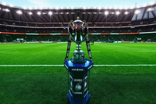 The Six Nations trophy at Twickenham ahead of the 2017 Six Nations clash between England and France. Picture: Getty Images