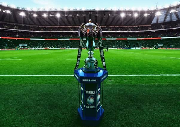 The Six Nations trophy at Twickenham ahead of the 2017 Six Nations clash between England and France. Picture: Getty Images