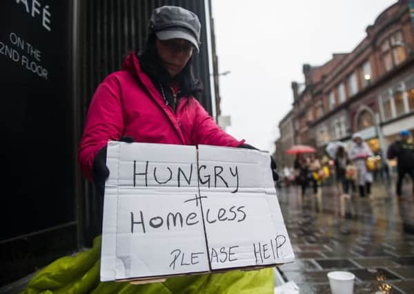 In Glasgow, hundreds of needy people are to be found sleeping rough throughout the year. Picture: John Devlin
