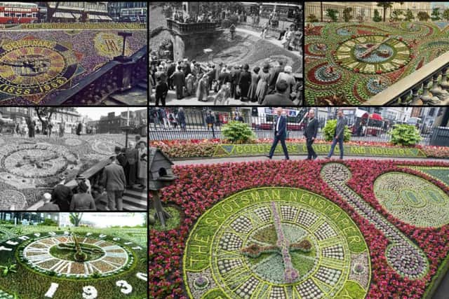 The floral clock's designs have been attracting crowds since the early 1900s.