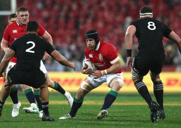 Sean O'Brien in action for the British and Irish Lions against New Zealand. Picture: Getty Images