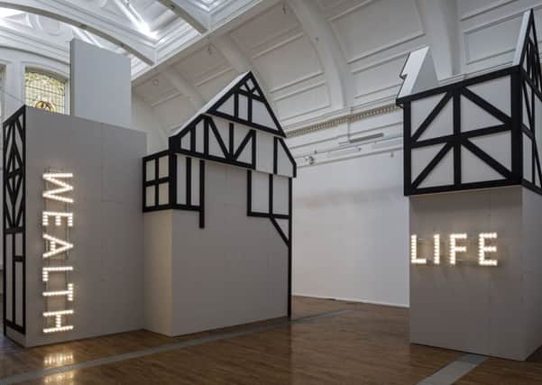 Installation shot of Palace by Nathan Coley at the The Dick Institute, Kilmarnock PIC: Keith Hunter