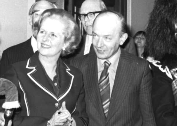 Teddy Taylor with Conservative leader Margaret Thatcher ahead of the 1979 General Election. Picture: Hamish Campbell/TSPL