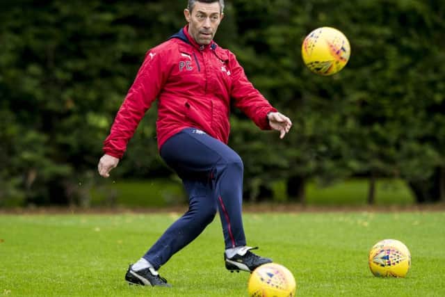 Rangers manager Pedro Caixinha in action during training. Picture: Craig Williamson/SNS