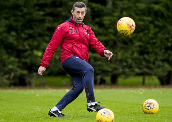 Rangers manager Pedro Caixinha in action during training. Picture: Craig Williamson/SNS