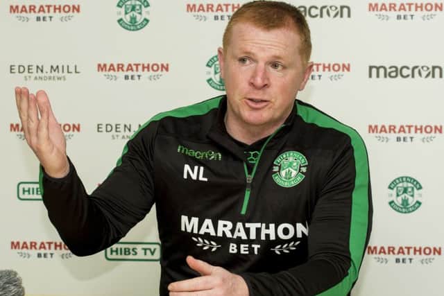 Hibs head coach Neil Lennon wants to see his players shouting at each other more often. Picture: SNS.