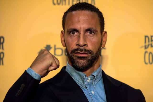 Former Manchester United and England footballer Rio Ferdinand at the annoucement that he was to try a career in pro boxing. Picture: Chris J Ratcliffe/Getty Images