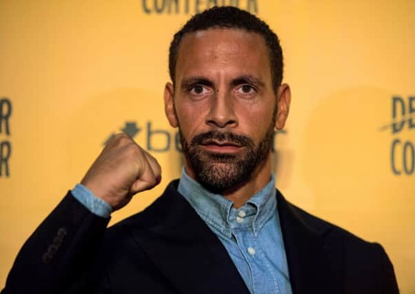 Former Manchester United and England footballer Rio Ferdinand at the annoucement that he was to try a career in pro boxing. Picture: Chris J Ratcliffe/Getty Images