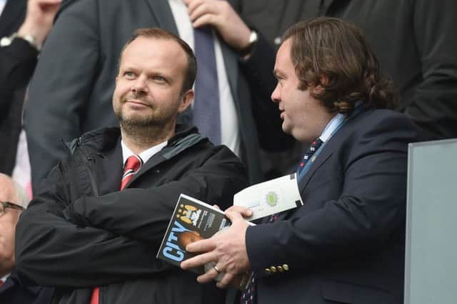 Ed Woodward, left, believes Amazon and Facebook could look to get involved in TV rights bidding. Picture: Getty Images