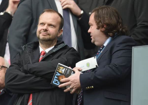 Ed Woodward, left, believes Amazon and Facebook could look to get involved in TV rights bidding. Picture: Getty Images