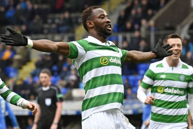 Moussa Dembele celebrates after scoring the goal in February which has been considered for the FIFA Puskas Award. Picture: SNS
