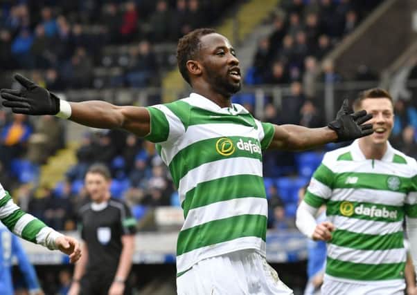 Moussa Dembele celebrates after scoring the goal in February which has been considered for the FIFA Puskas Award. Picture: SNS