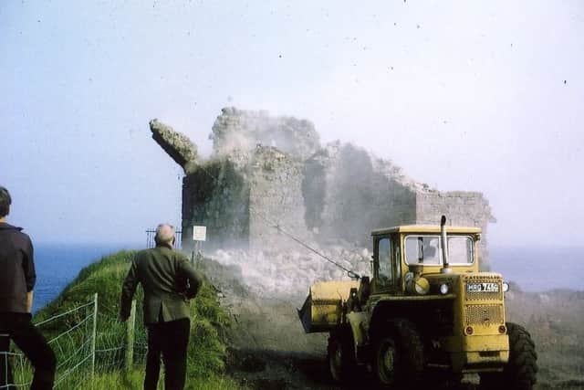 Demolition of castle in 1970. PIC: Polson/Timespan Archive