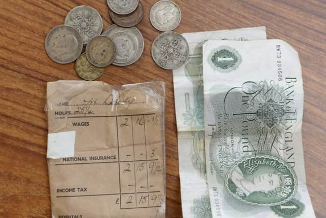 The two pounds, 15 shillings, and ninepence worth of wages. Picture: SWNS