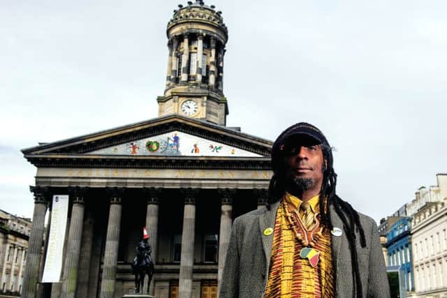 Councillor Graham Campbell - Glasgow African Caribbean SNP Councillor, Rastaman, Scottish-Jamaican Musician, poet, anti-racist, fundraiser. Picture: John Devlin
