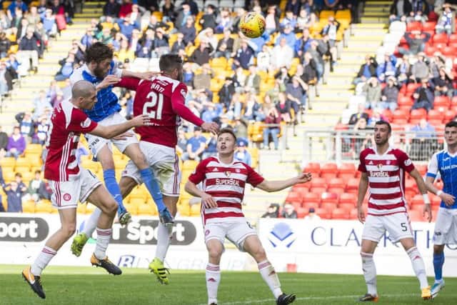 St Johnstone's Murray Davidson earns his side the win. Picture: SNS/Kenny Smith