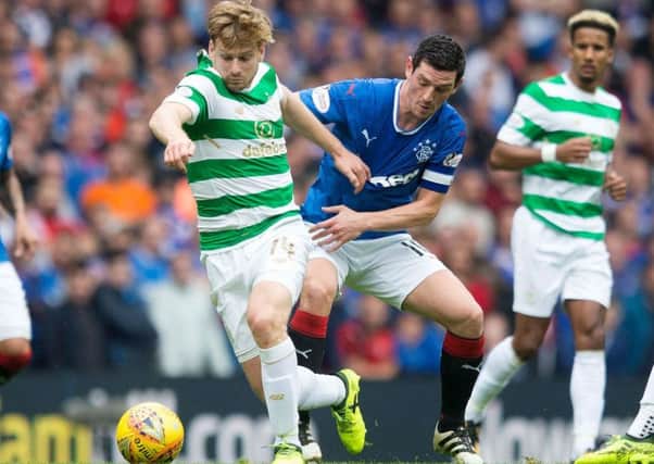 Celtic's Stuart Armstrong outplayed rival Graham Dorrans. Picture: Jeff Holmes/PA Wire.
