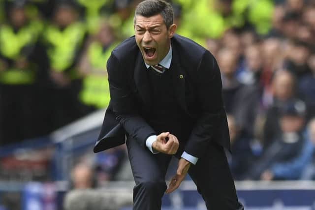 Rangers manager Pedro Caixinha yells at his players from the Ibrox technical area. Picture: Craig Williamson/SNS