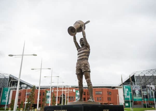 The statue of Billy McNeil with the European Cup outside Celtic Park. Picture: John Devlin