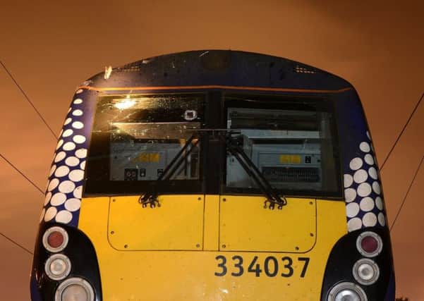 Damage to the ScotRail train was caused when powerlines between Easterhouse and Coatbridge were vandalised. Picture: PA