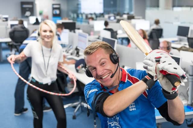 The first intake of new Ascensos staff began handling inquiries for JD Sports. Picture: Contributed