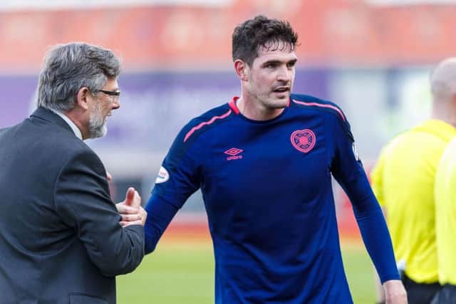 Kyle Lafferty thanked the Hearts management for their support, including boss Craig Levein. Picture: SNS
