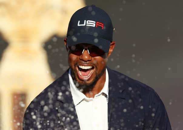 Tiger Woods was a vice-captain at the 2016 Ryder Cup at Hazeltine, helping the US to victory.  Picture: Sam Greenwood/Getty Images