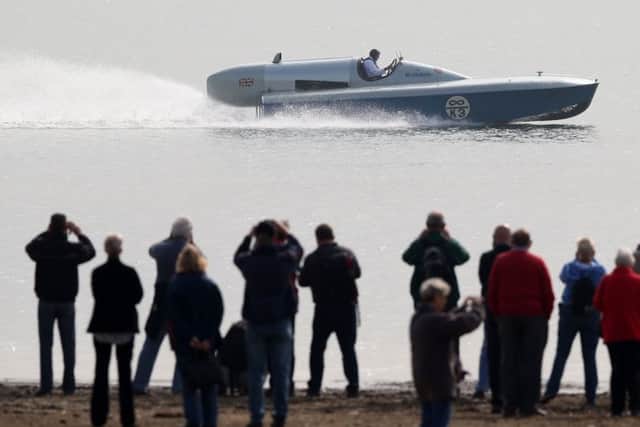 People turned out to see the Bluebird return to the water. Picture: Andrew Matthews/PA Wire