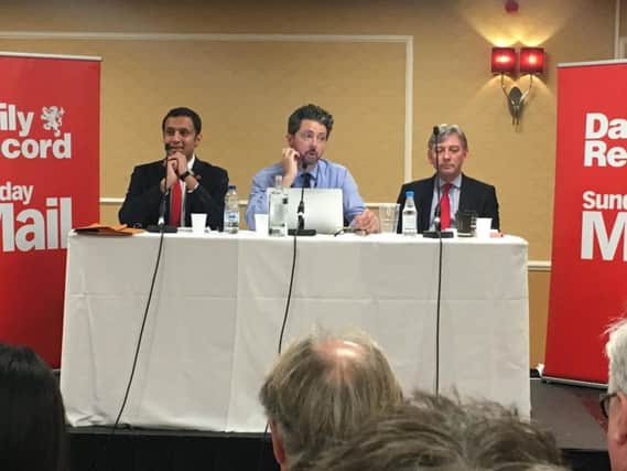 Anas Sarwar and Richard Leonard take part in a leadership hustings event at Labour conference in Brighton