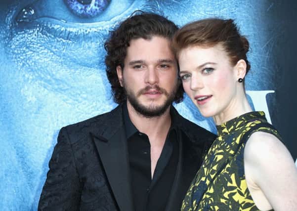 Kit Harington and Rose Leslie attend the premiere of Game Of Thrones season 7. Picture: Frederick M. Brown/Getty Images