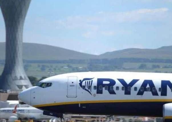 Grounded: Ryanair has cancelled flights from Edinburgh and Glasgow to London Stansted, for five months.