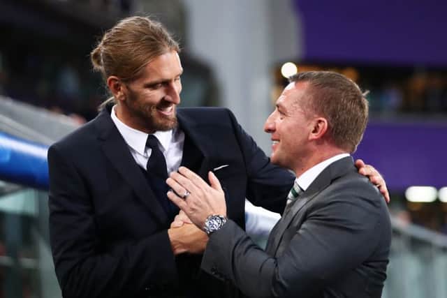 Brendan Rodgers is only the second Celtic boss to win away in Champions League. Picture: Getty.